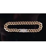 *Men&#39;s 7&quot; Miami Cuban Link Bracelet 14k Solid Yellow Gold CZ 7mm - €1.027,30 EUR