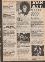 Joan Jett teen magazine pinup clipping She&#39;s got good music Tiger Beat - $2.50
