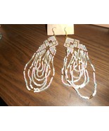 Native American/South Western Style Micro Beaded Strands Dangle Earrings - £14.87 GBP