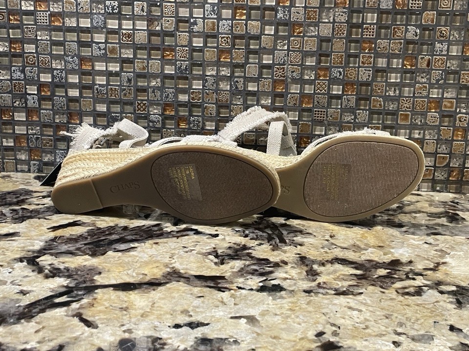 NWT Chap's Women's Sandals Wedge Sadria Washed Canvas size 7 Item image 6