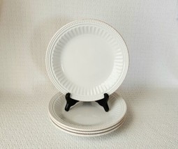 Lenox French Perle Groove White 9&quot; Luncheon Plates ~ Set Of 4 - £26.10 GBP