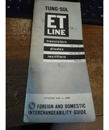 tung-sol e t line foreign and domestic interchangeability guide 1965 - £20.24 GBP