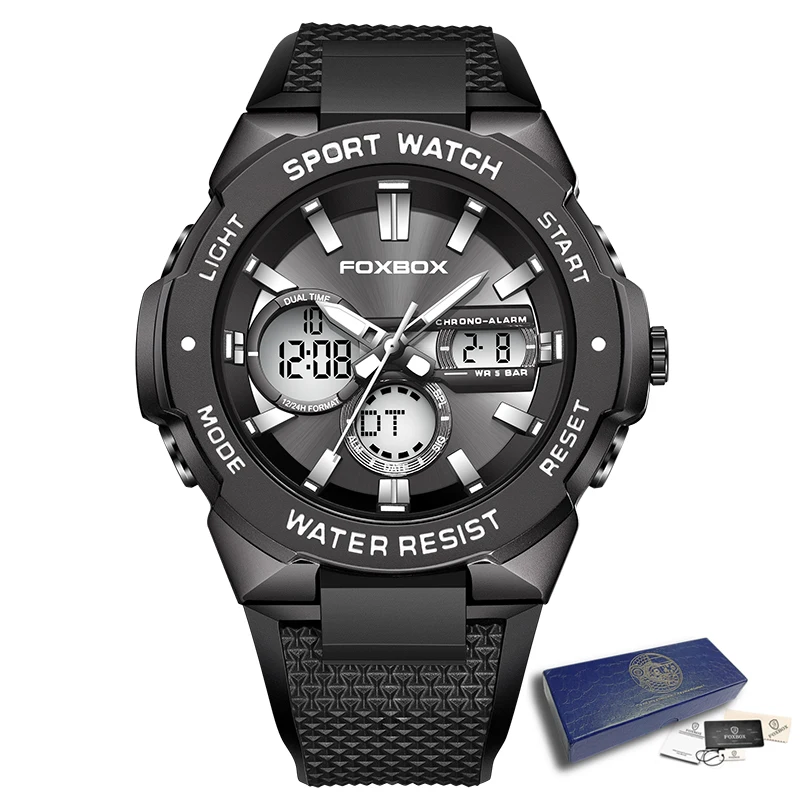 Luxury Mens Sport Watch Military Waterproof Digital Alarm Chronograph Qu... - £28.19 GBP