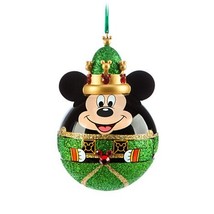 Mickey Mouse Nutcracker King Ornament - Green - £38.72 GBP