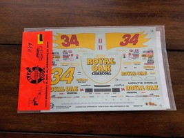 Slixx NASCAR 1149 34 Royal Oak Mike McLaughlin Chevy Waterslide Decals 1/24 - $11.99