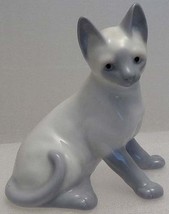 Seated 1950s Sweet Porcelain Blue Siamese Kitten  - £13.58 GBP