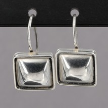 Vintage Silpada Domed Square Oxidized Frame Sterling Silver Drop Earring... - $29.99
