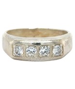 Cubic Zirconia Accent Band Ring .925 Sterling Silver 7.1g Size 11.25 - $134.45 CAD