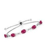King 925 Sterling Silver Created Ruby and Lab up 9 - £231.92 GBP