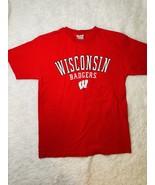 VTG  Foot Locker Wisconsin Badgers Shirt Adult Medium Red Mens Tshirt - $20.23 CAD