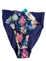 Vanity Fair Vintage Hi Cut Satiny Smooth 5 Floral Nylon Underwear Panties Lace - £27.68 GBP