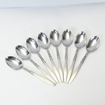 International Lyon Alhambra Oval Soup Spoons 7 1/8&quot; Stainless Lot of 8 - £29.31 GBP