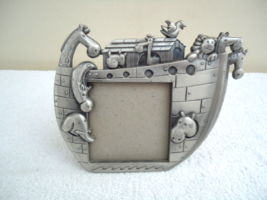 Pewter ? Babys Nursery Room Noahs Ark Picture Frame " Great Baby Shower ... - $24.99