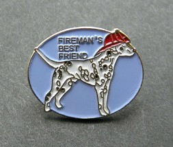 Firefighter Dog Dalmatian Fireman&#39;s Best Friend Fire Dept Pin 1 Inch - £4.35 GBP