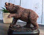 Wall Street Stock Market Bear Attacking With Paw Bronze Electroplated Fi... - $36.95
