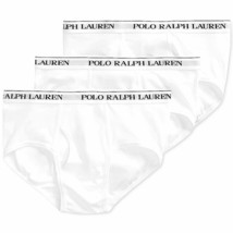 Polo Ralph Lauren Big Tall Classic Fit Cotton Midrise Briefs White NXB2P3 3 pack - £27.52 GBP