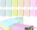 Pastel Paper Gift Bags, 30 Pack Colorful Kraft Candy Bags Party Favor Ba... - $26.90