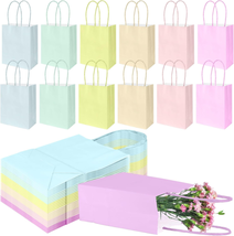 Pastel Paper Gift Bags, 30 Pack Colorful Kraft Candy Bags Party Favor Bags Rainb - £21.89 GBP