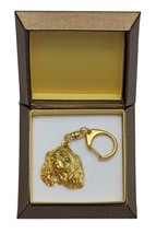 NEW, Cavalier, millesimal fineness 999, dog keyring, in casket, keychain - $76.00