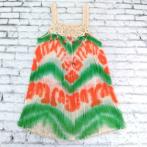 Dress Womens Medium Tie Dye Gauze Sleeveless Crochet Beaded Cover Up - $17.99