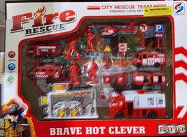 Fire Rescue Team Play Set - Firemen Toys Set - GREAT GIFT! - £6.17 GBP