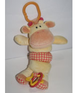 Koala Baby Giraffe Plush Baby Toy 9&quot; Vibrates Laughs Rattles Yellow Oran... - $17.00