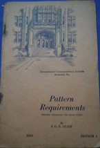 Vintage Pattern Requirements International Correspondence Schools 1944 - $2.99