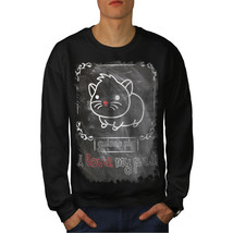 Wellcoda Guinea Pig Pet Animal Mens Sweatshirt, Pig Casual Pullover Jumper - £23.74 GBP+