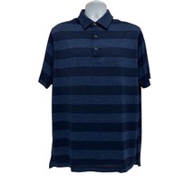 Chase 54 Mens Golf Polo Shirt Sz Large L Striped Pattern Navy Blue - £13.71 GBP