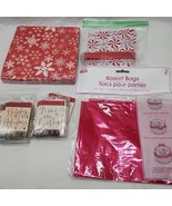 Lot Of Christmas Holiday Bags Napkins And Gift Tags - $17.64 CAD