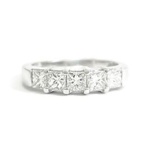 Authenticity Guarantee 
5-Stone Princess Cut Diamond Wedding Band Anniversary... - £1,834.18 GBP