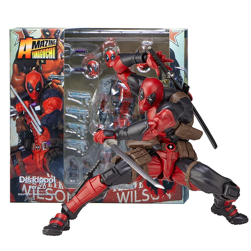 Revoltech Yamaguchi Figures Deadpool Action Figure Movable Model King of... - £27.58 GBP+