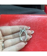 Elegant Silver wishbone pin - $8.00