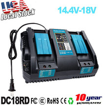14.4V-18V For Makita Dual Battery Charger Lithium-Ion Bl1830 Bl1850 New - $57.94