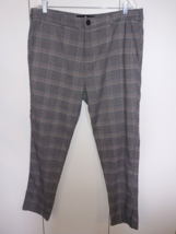 HOLLISTER MEN&#39;S SKINNY CHINO EPIC FLEX GRAY PLAID PANTS-36x30.5-BARELY WORN - £14.50 GBP