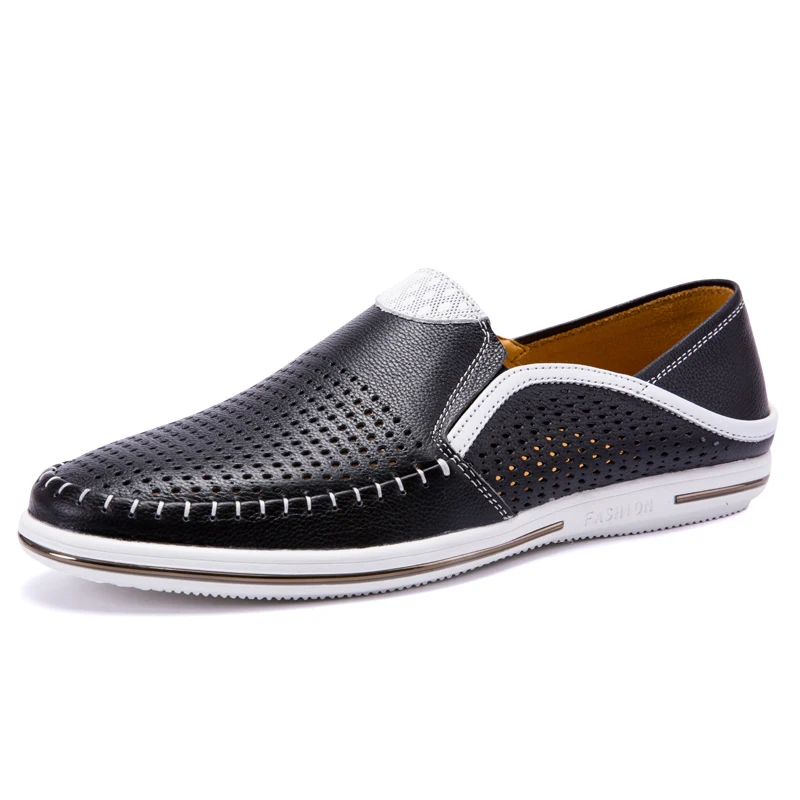  shoes genuine leather male white sneakers handcrafted brand slip on loafers breathable thumb200