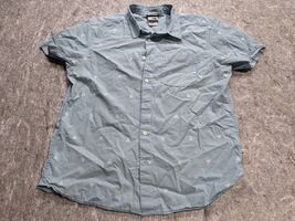 The North Face Shirt Mens Large Green Button Up Outdoors All Over Print ... - $19.99