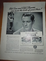 Vitalis 60 Second Workout Helps Keep Hair Healthy Print Magazine Ad 1937 - £3.97 GBP