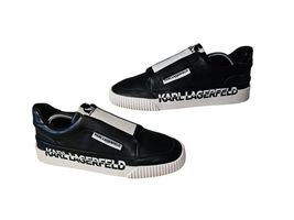 Karl Lagerfeld Paris Josie Women's Leather Sneakers Black Size 9 M - $68.60