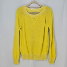 Gap Sweater Woman Medium Yellow Wool Blend Round Neck Long Sleeve Sunny ... - $14.01