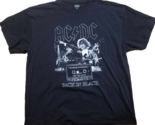 AC/DC Men&#39;s T-Shirt Back in Black Vintage Look Guitar Rock n Roll Medium... - £12.43 GBP