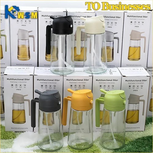 2in1 500ml Glass Oil Sprayer Oil Spray Bottle Oil Tank BBQ Kitchen Bakin... - $6.92+
