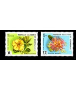 Stamp New Caledonia 1980 - Local Flora  Sc 453/4 MNH Hibbertia Grevillea - $47.70 MXN