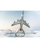 Travel Themed Keychain Bottle Opener - Retro Airplane Design - $7.95
