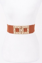 Pearl Metal Buckle Elastic Belt - $24.55