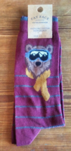 Fat Face UK Men&#39;s Snowboard Bear Socks Red Burgundy 1 Pack Size 11.5-13 - £7.96 GBP