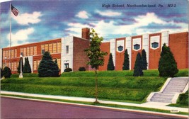Northumberland PA-Pennsylvania, High School, Nostalgia Vintage Postcard  a2 - $22.22