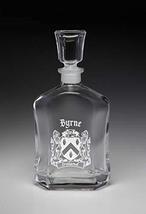 Byrne Irish Coat of Arms Whiskey Decanter (Sand Etched) - £37.08 GBP