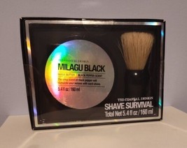 Milagu Black Shave Butter Black Pepper Scent Brush Set By TRI-COASTAL DE... - £18.83 GBP