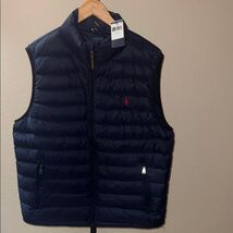 NWT Polo Ralph Lauren Terra Nylon Duck Down Puffer Vest Aviator Blue Men... - $148.50